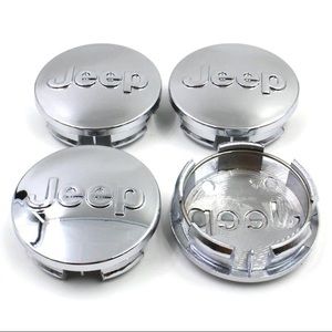 Jeep Center Caps Chrome/Silver 2.5 inch Brand New (Set of 4)